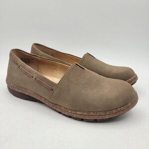 B.O.C Born Niki Womens 6 M Slip On Leather Taupe Synthetic Faux Leather Vegan